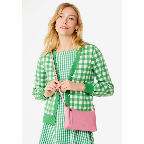 New Kate Spade Sadie Crossbody Saffiano Leather Blossom Pink - Picture 5 of 5